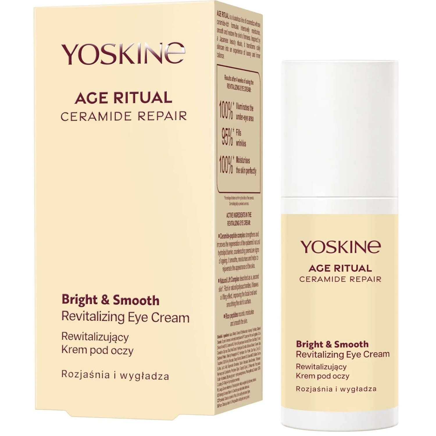 Yoskine Yoskine Age Ritual Ceramide Repair, revitalisierend Augencreme, 30 ml — Inhaltsstoffe und Bewertung