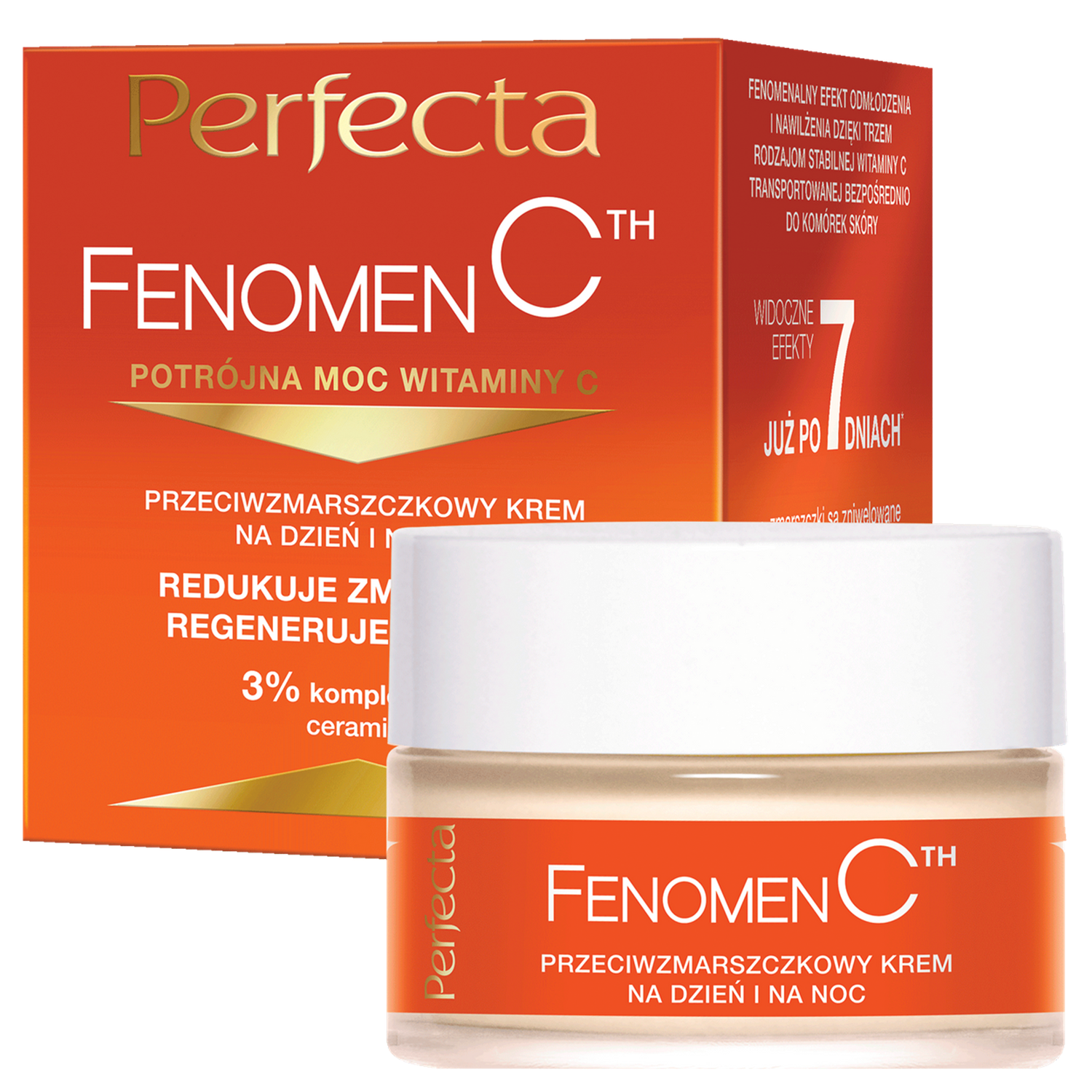 Perfecta Perfecta Fenomen C, przeciwzmarszczkowy krem do twarzy na dzień i na noc, 50 ml
