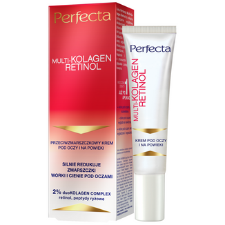 Perfecta Multikolagen Retinol, przeciwzmarszczkowy krem pod oczy i na powieki, 15 ml - zdjęcie produktu