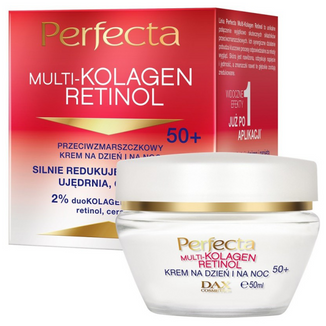 Perfecta Multikolagen Retinol 50+, przeciwzmarszczkowy krem na dzień i na noc, 50 ml - zdjęcie produktu