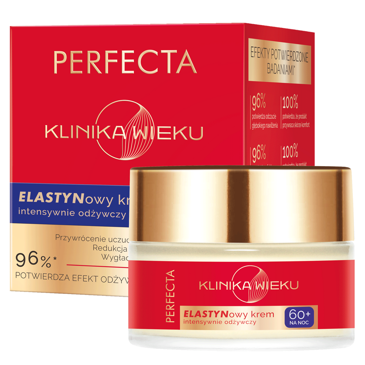 Perfecta Perfecta Klinika Wieku 60+, elastynowy krem intensywnie odżywczy na noc, 50 ml — Inhaltsstoffe und Bewertung