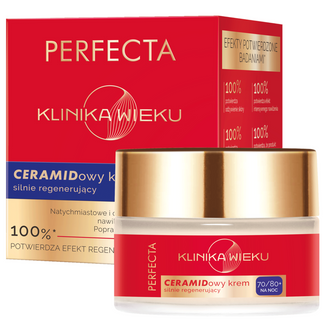 Perfecta Klinika Wieku 70/80+, ceramidowy krem silnie regenerujący na noc, 50 ml - zdjęcie produktu