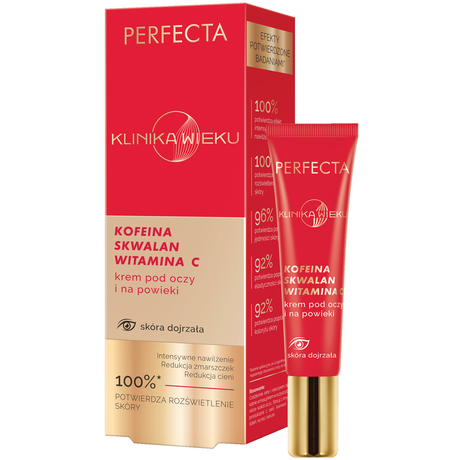 Perfecta Perfecta Klinika Wieku, krem pod oczy i na powieki, 15 ml