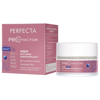 Perfecta Pro Age Factor, krem aktywnie odbudowujący na noc, 50 ml - zdjęcie produktu