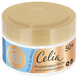 Celia Śluz Ślimaka 50+, wygładzający krem przeciwzmarszczkowy z kwasem hialuronowym, 50 ml - zdjęcie produktu