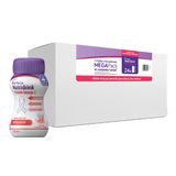 Nutridrink Protein Omega 3, preparat odżywczy, rześki smak truskawkowo-malinowy, 24 x 125 ml - miniaturka zdjęcia produktu