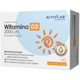 Activlab Pharma Witamina D3 2000 j.m., 60 kapsułek - miniaturka zdjęcia produktu