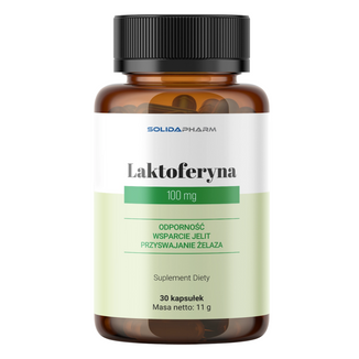 Solida Pharm Laktoferyna 100 mg, 30 kapsułek - zdjęcie produktu
