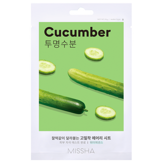 Missha Airy Fit Sheet Mask Cucumber, maska w płachcie, 1 sztuka Missha Airy Fit Sheet Mask Cucumber, maska w płachcie, 1 sztuka - zdjęcie produktu