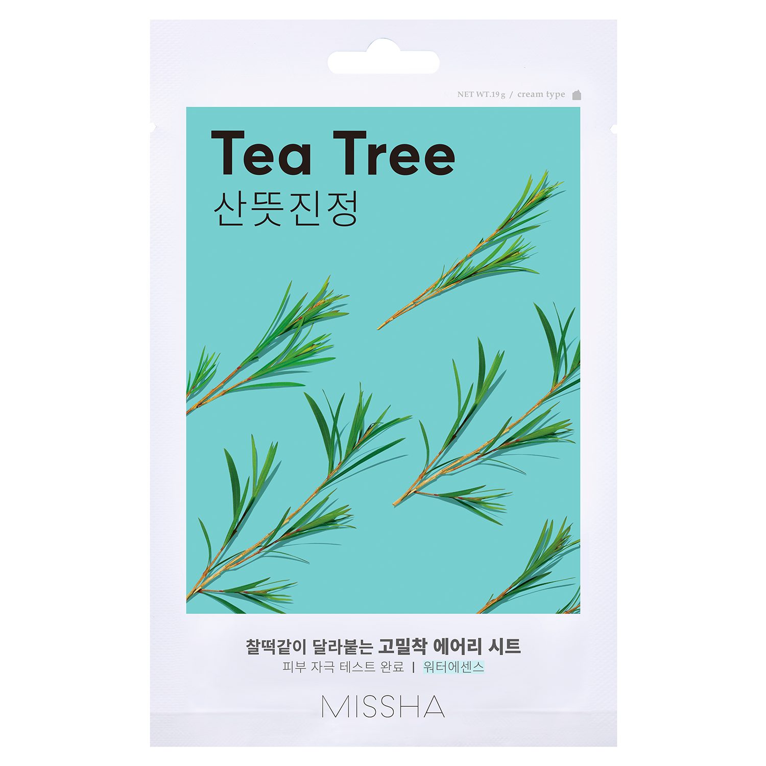 Nieznana Missha Airy Fit Sheet Mask Tea Tree, maska w płachcie, 1 sztuka
