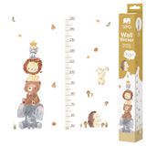 Sipo, naklejka na ścianę do pokoju dziecka z miarką wzrostu, piramida zwierzątka, 1 sztuka - miniaturka zdjęcia produktu