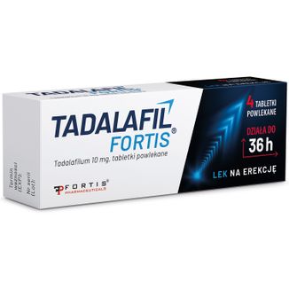 Tadalafil Fortis 10 mg, 4 tabletki powlekane Tadalafil Fortis 10 mg, 4 tabletki powlekane - zdjęcie produktu