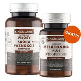 Singularis Superior Włosy, Skóra, Paznokcie Kompleks, 120 kapsułek + Melatonina Plus, 30 kapsułek gratis - miniaturka zdjęcia produktu