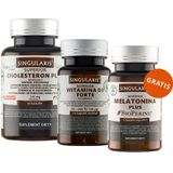 Zestaw Singularis Superior Witamina D3 Forte 4000 IU, 120 kapsułek + Cholesteron Plus, 60 kapsułek + Melatonina Plus, 30 kapsułek gratis - miniaturka zdjęcia produktu