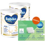 Zestaw Bebiko Pro+ 3 Nutriflor Pro+, mleko modyfikowane, powyżej 1 roku, 2 x 700 g + Canpol Babies, ekocertyfikowane tabletki do zmywarki, 30 sztuk gratis - miniaturka zdjęcia produktu