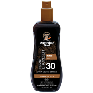 Australian Gold Instant Bronzer Spray Gel, żel w sprayu do opalania z bronzerem, SPF 30, 237 ml - zdjęcie produktu
