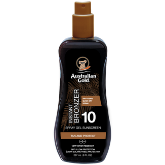 Australian Gold Instant Bronzer Spray Gel, żel w sprayu do opalania z bronzerem, SPF 10, 237 ml - zdjęcie produktu
