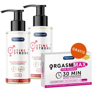 Zestaw Medica-Group Fisting Strong, żel analny, 2 x 150 ml + Orgasm Max for Women, 2 kapsułki gratis - zdjęcie produktu