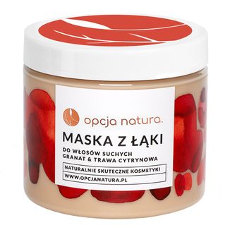 Opcja Natura, maska z łąki do włosów suchych, granat & trawa cytrynowa, 200 ml - zdjęcie produktu