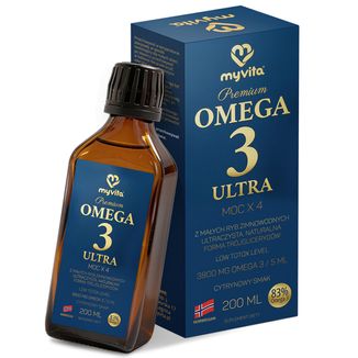 MyVita Omega-3 Ultra, smak cytrynowy, 200 ml - zdjęcie produktu