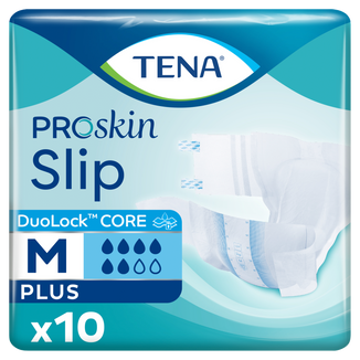 Tena Slip ProSkin Plus, pieluchomajtki, rozmiar M, 70-122 cm, 10 sztuk - zdjęcie produktu