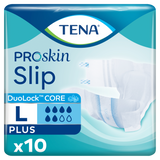 Tena Slip ProSkin Plus, pieluchomajtki, rozmiar L, 92-150 cm, 10 sztuk - miniaturka zdjęcia produktu