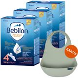 Zestaw Bebilon Advance Pronutra 4 Junior, odżywcza formuła na bazie mleka, po 2 roku, 3 x 1000 g + śliniak silikonowy z kieszonką gratis - miniaturka zdjęcia produktu