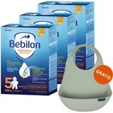 Zestaw Bebilon Advance Pronutra 5 Junior, odżywcza formuła na bazie mleka, dla przedszkolaka, 3 x 1000 g + śliniak silikonowy z kieszonką gratis - miniaturka zdjęcia produktu