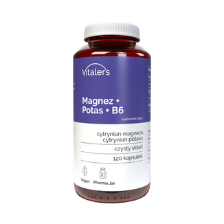 Vitaler's Magnez + Potas + B6, 120 kapsułek - zdjęcie produktu