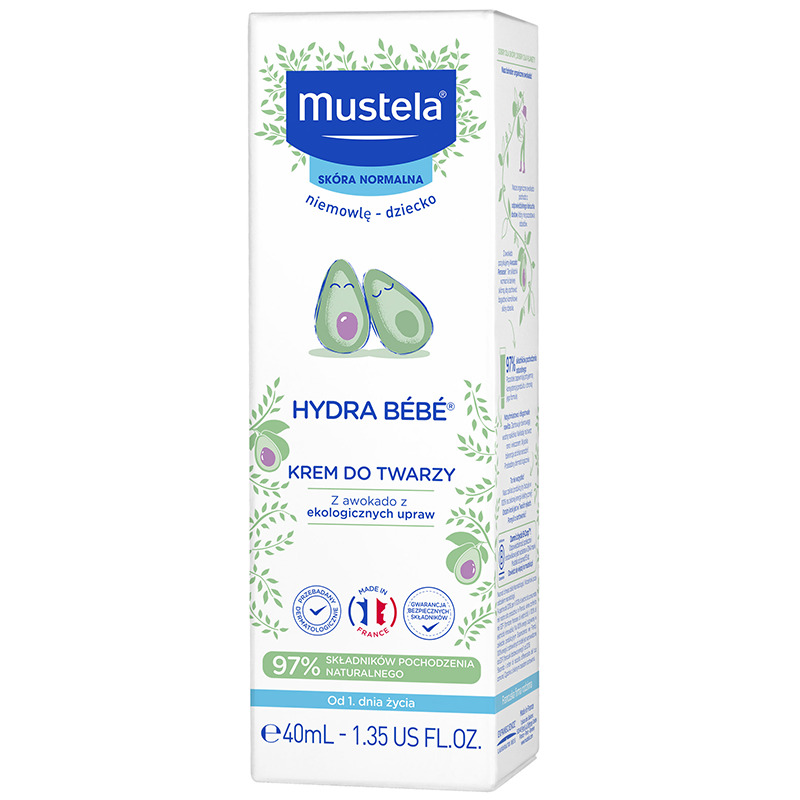 Набор Mustela Bebe Enfant HydraBebe: крем для лица 40 мл и очищающая вода 500 мл — фото 3