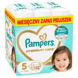 Pampers Premium Care 5 (11-16 kg), pieluchy, 132 sztuki - miniaturka zdjęcia produktu