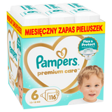Pampers Premium Care 6 (13-18 kg), pieluchy, 116 sztuk - miniaturka zdjęcia produktu
