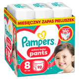 Pampers Active Baby Pants 8 (17+ kg), pieluchomajtki, 92 sztuki - miniaturka zdjęcia produktu