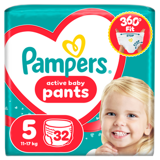 Pampers Active Baby Pants 5 (11-17 kg), pieluchomajtki, 32 sztuki - zdjęcie produktu