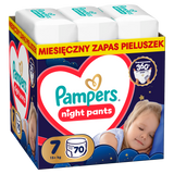 Pampers Night Pants 7 (15+ kg), pieluchomajtki, 70 sztuk - miniaturka zdjęcia produktu