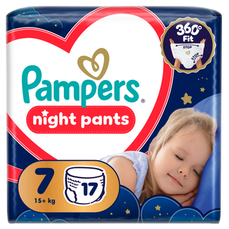 Pampers Night Pants 7 (17+ kg), pieluchomajtki, 17 sztuk - zdjęcie produktu
