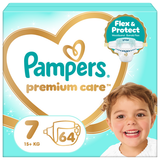 Pampers Premium Care 7 (15+ kg), pieluchy, 64 sztuki - zdjęcie produktu