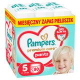 Pampers Premium Care Pants 5 (11-17 kg), pieluchomajtki, 80 sztuk - miniaturka zdjęcia produktu