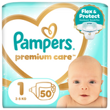 Pampers Premium Care 1 (2-5 kg), pieluchy, 50 sztuk Pampers Premium Care 1 (2-5 kg), pieluchy, 50 sztuk - miniaturka zdjęcia produktu