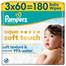 Pampers Aqua Soft Touch chusteczki nawilżane, 3 x 60 sztuk - miniaturka  zdjęcia produktu