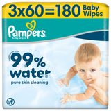 Pampers 99% Water, chusteczki nawilżane, 3 x 60 sztuk - miniaturka zdjęcia produktu