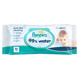 Pampers 99% Water, chusteczki nawilżane, 60 sztuk - miniaturka zdjęcia produktu