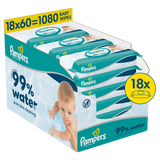Pampers 99% Water, chusteczki nawilżane, 18 x 60 sztuk - miniaturka zdjęcia produktu