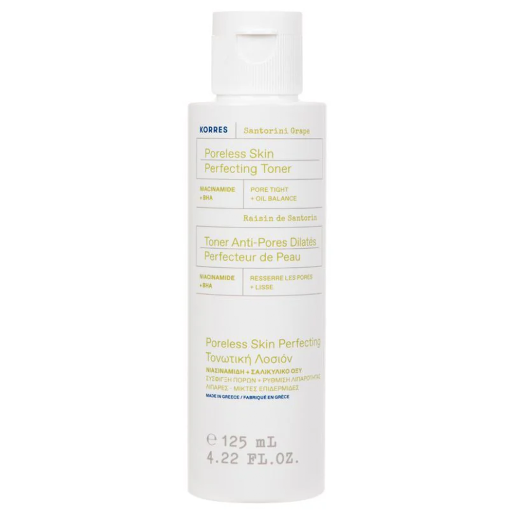 Nieznana Korres Santorini Grape Poreless Skin Toner, Tonikum glättend Haut und porenverfeinernd Poren, 125 ml — Inhaltsstoffe und Bewertung