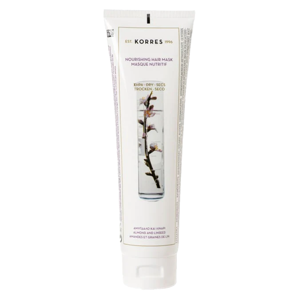Nieznana Korres Almond & Linseed, maska do włosów z wyciągiem z migdałów i olejem lnianym, do włosów suchych, 125 ml