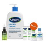 Zestaw Cetaphil Oily Skin Cleanser, żel oczyszczający do skóry tłustej, mieszanej i wrażliwej, 236 ml + serum ochronne do twarzy na dzień, 30 ml + zestaw mini produktów gratis - miniaturka zdjęcia produktu
