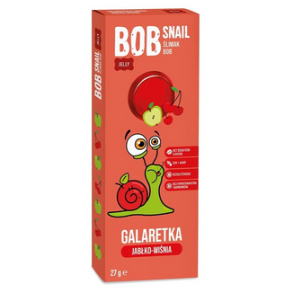 Bob Snail Jelly Galaretka owocowa, jabłko, wiśnia, 27 g - zdjęcie produktu