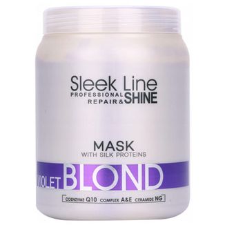 Stapiz Sleek Line Repair & Shine Violet Blond, neutralizująca maska do włosów blond, 1000 ml - zdjęcie produktu