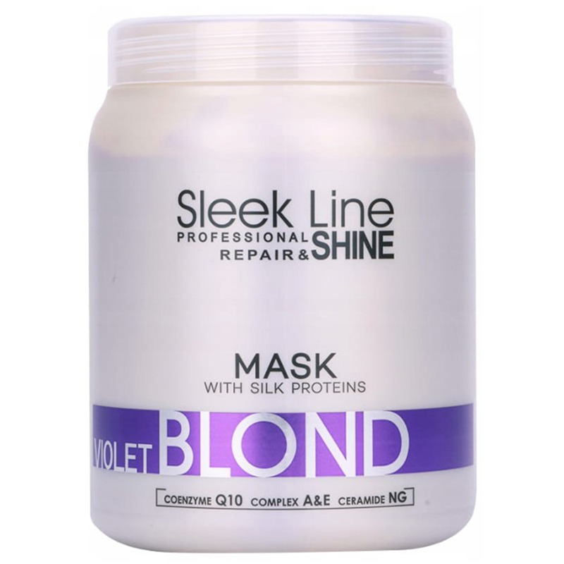 Nieznana Stapiz Sleek Line Repair & Shine Violet Blond, neutralizująca maska do włosów blond, 1000 ml