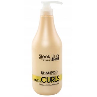 Stapiz Sleek Line Repair & Shine Waves & Curls, szampon do włosów falowanych i kręconych, 1000 ml - zdjęcie produktu